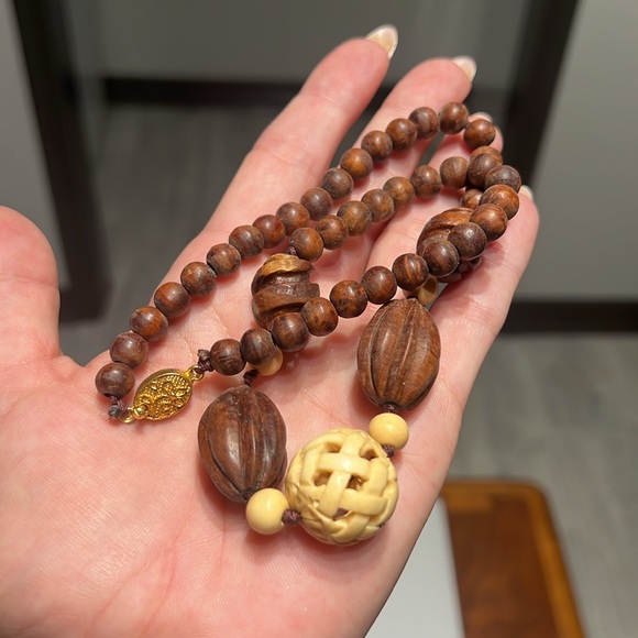 Vintage mix lot of jewelry Chinese cloisonne enamel ceramic blue white cinnabar - Picture 15 of 16